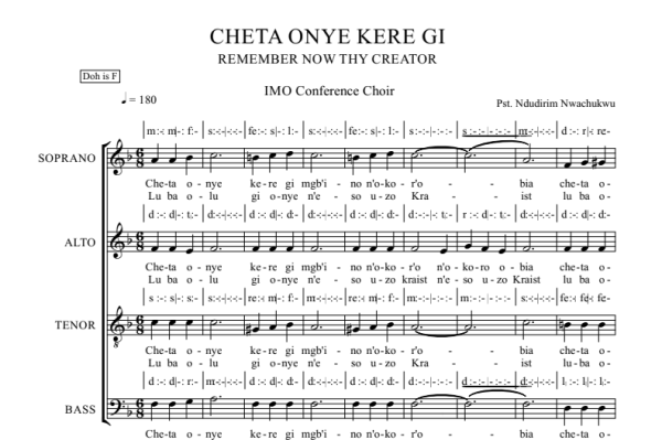 CHETA ONYE KERE GI (REMEMBER NOW THY CREATOR)