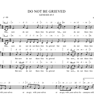 Do not be grieved