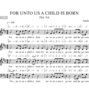 FOR UNTO US A CHILD IS BORN