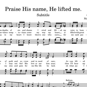 Praise His name, He lifted me.