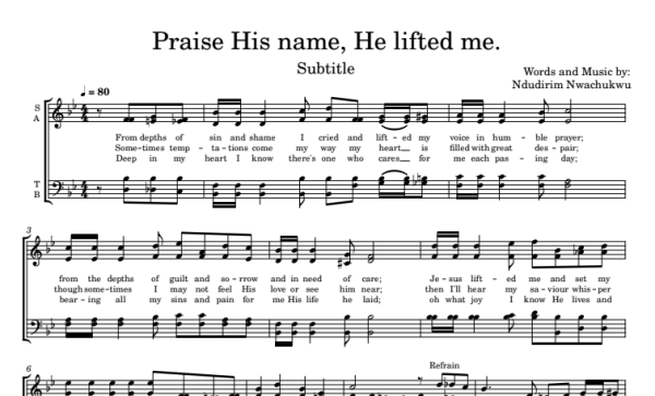 Praise His name, He lifted me.