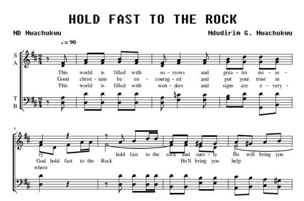 Hold fast to the Rock staff