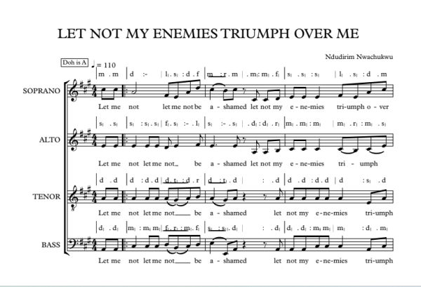 LET NOT MY ENEMIES TRIUMPH OVER ME
