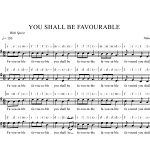 You shall be favourable