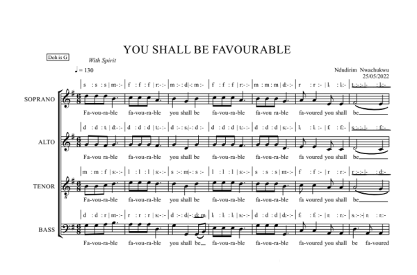 You shall be favourable