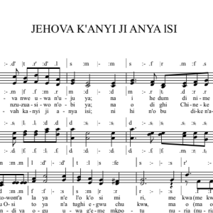 JEHOVA K'ANYI JI ANYA lSI