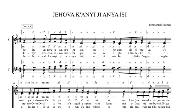 JEHOVA K'ANYI JI ANYA lSI
